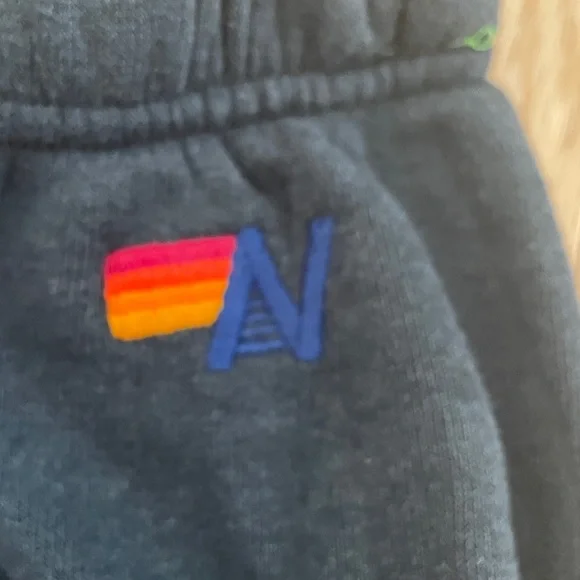 Aviator Nation Glitter Heart Charcoal Sweatpants - Picture 5 of 11